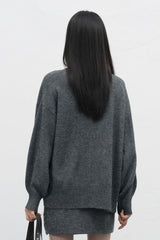 balloon sleeve loose fit cardigan