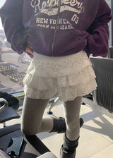 FLOWER CANCAN SKIRT SHORTS