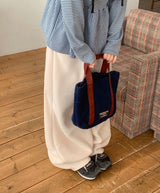 [unisex] Hillo Check Fleece Balloon Wide Brushed Pants