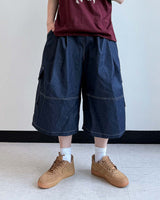 Circular Belt Stitch Cargo Bermuda