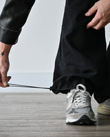 MP WASHED CURVED PANTS BK