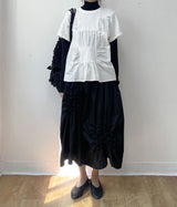square shrring pumkin skirt