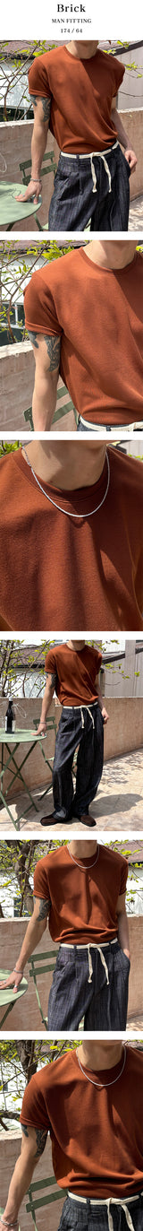 [S/S] Cooling like knit half t-shirts(10color)