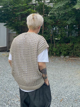 メッシュネットニットベスト　２色