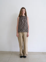 Hazel wide pants (Beige)