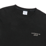 25SS EMBO LOGO WAFFLE SHORT SLEEVE T-SHIRT BLACK
