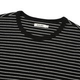 KIRSH プレーンストライプスリムフィット長袖Tシャツ [BLACK]