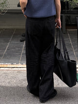 Summer slab embo black jeans