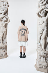 ハンドペインティングダメージTシャツ (BEIGE)