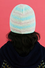 GRADATION STRIPE BEANIE / LIGHT GREEN