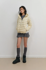 Light Down Hooded Jacket / Light Yellow