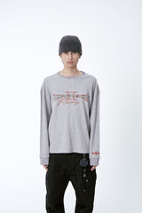 レーシングフェノメノンワッフル長袖Tシャツ (グレー)
