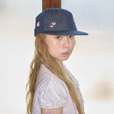 kitsch washed denim cap navy