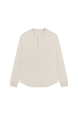 Waffle Henley Long Sleeve Tee