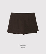レイヤードピーチミニスカートパンツ (2color)