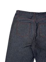 ステッチカフィングワイドデニムパンツ (M, L)