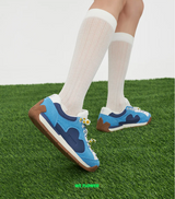 WE FLOWER Fashionable New Hobo Shoes, Versatile, Comfortable and Light - weight - Cerulean Blue