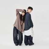 TopBasics カラースリムストライプ長袖Tシャツ