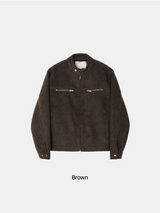 [F/W] Wolf fur biker jacket(3color)