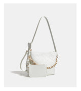 Classic Tweed Quilted Chain Bag - A must-have tweed shoulder bag for formal looks