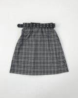 YWD PLAID PLEATS SKIRT + BELT (3color)