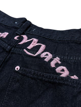 ホットピンクレタリングパンツ  D-1445