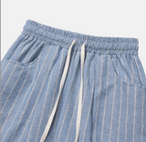 [Unisex] Linen stripe banding pants(2color)