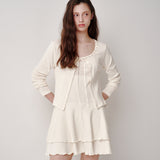 Ribbon Tie Cardigan (Cream)
