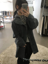 Alto high-neck hooded cardigan (2color)