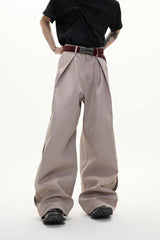 Embroidered Pleated Vintage Trousers