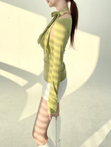 1155. Via scarf halter top bolero set (5color)