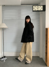 [unisex] カランヌカラーフードミリタリージャケット