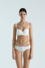 V-string bikini panties (White)