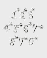[Silver ver.] Number doodle piercing