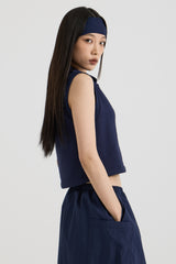 ノースリーブカラーベスト, Navy