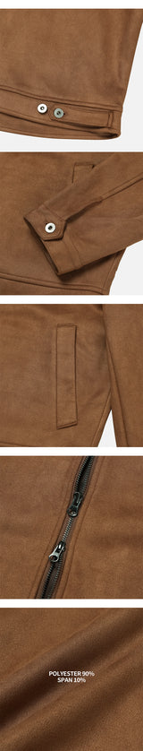 [F/W] ショルダーストラップクロップスエードジャケット(2color)