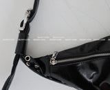 Punching Half Moon Round Shoulder Bag