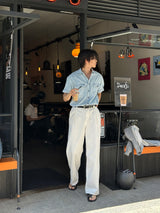 LMN Burnley Pintuck Half-Banding Wide Denim Pants (3 colors)