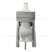 Bay Damage Off Shoulder Knit