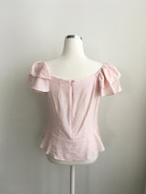Dining wrap frill blouse