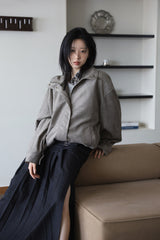 Muffler half soft knit