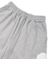 Numbering Patch Bermuda Sweat Pants - Gray
