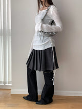 High-End Zipper Long Bootcut Pants