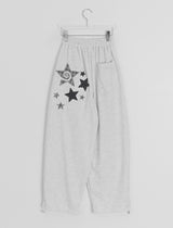 [unisex] ラカーニスタープリンティングバンディングワイドパンツ