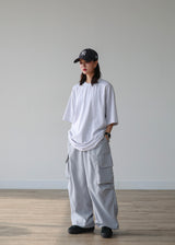  THIN WIDE CARGO PANTS 