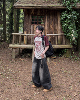 スタミューンプリントラグラン半袖Tシャツ