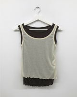 Node frill layered sleeveless top (4color)
