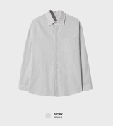 Anderner Hidden Button Stripe Cotton Shirt
