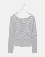 Yvonne Stripe Slim-Fit Long Sleeve Tee