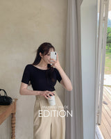 【MADE】boat neck t-shirt
